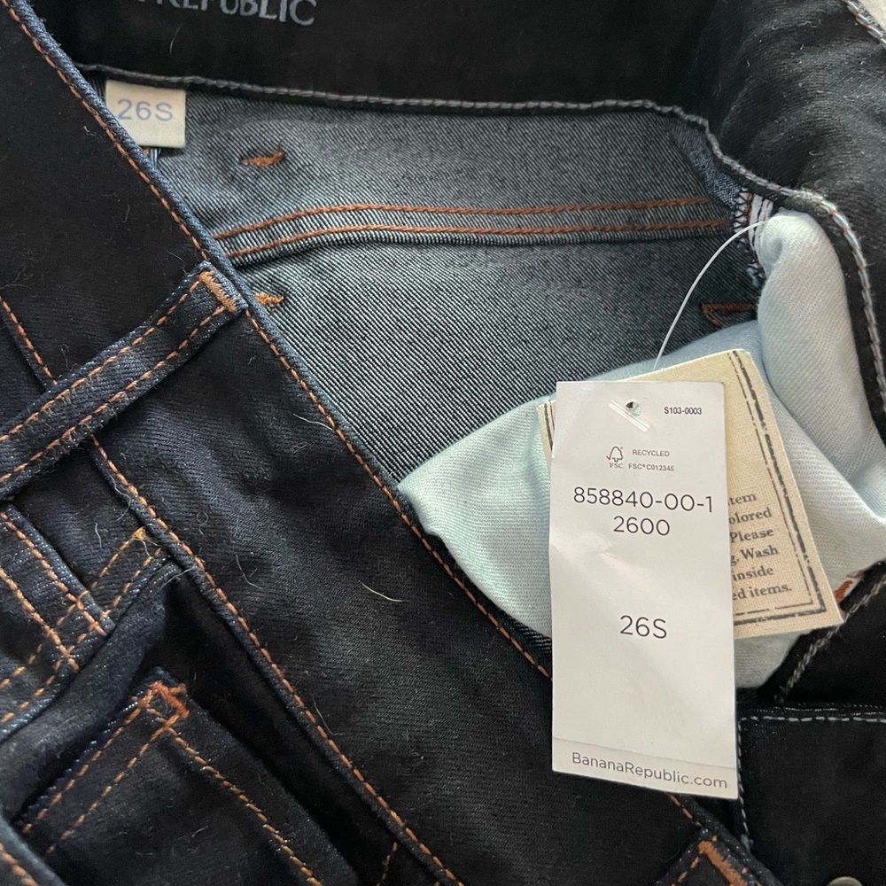 NWT Banana Republic Curvy Boot jeans, 26 short - Picture 6 of 8